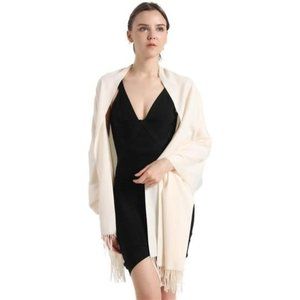 CASHMERE Pashmina Scarf and Shawl Cream